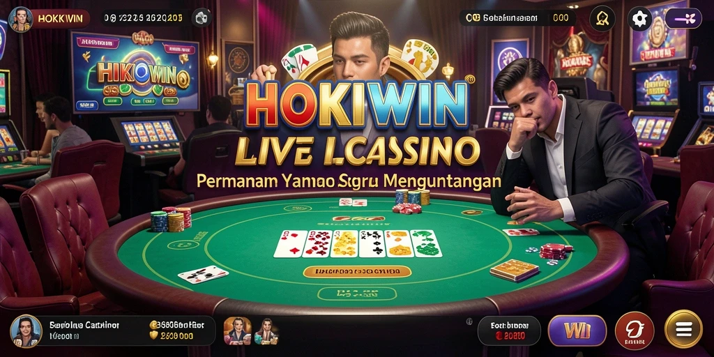 Tampilan menarik dari gameplay HOKIWIN di Live Casino.