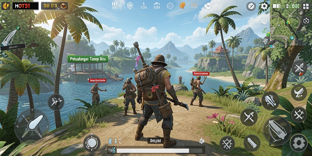Gameplay menakjubkan HOT51 di dunia terbuka penuh warna.