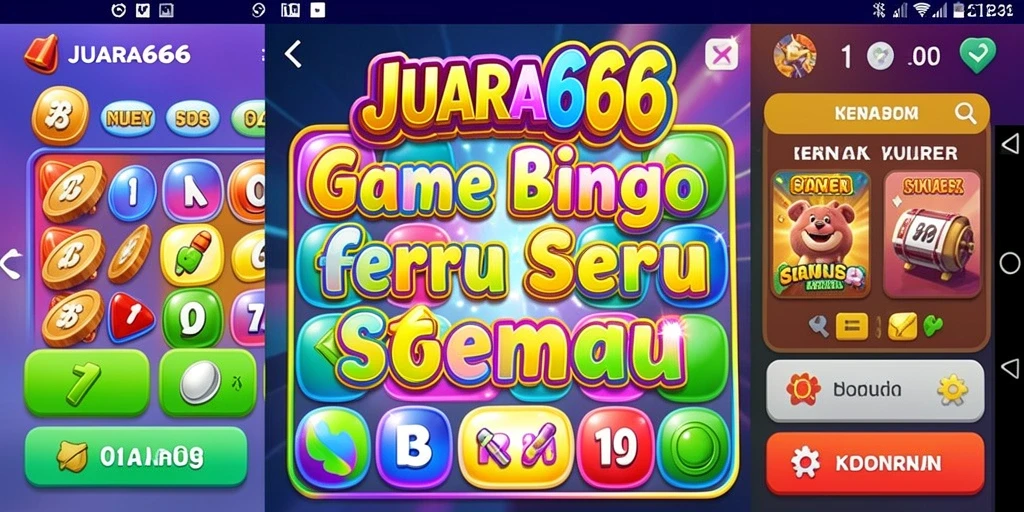Tampilan gameplay JUARA666 dengan papan Bingo yang menarik.