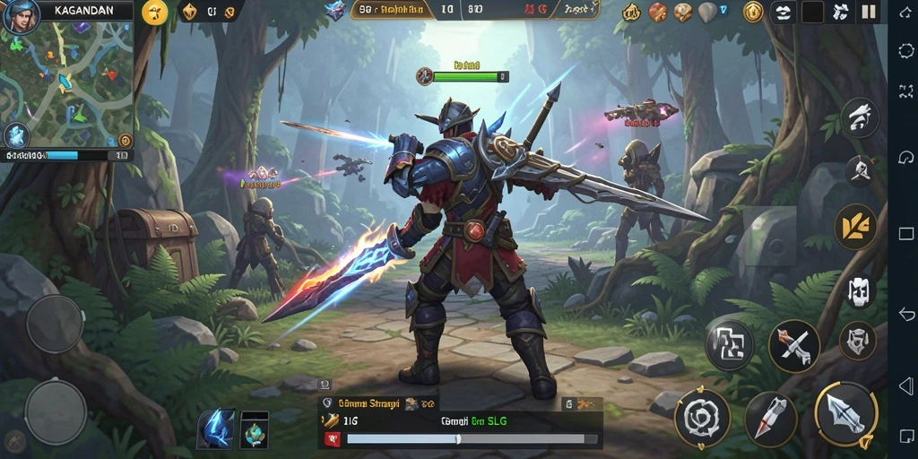 Tampilan gameplay menarik dalam KAGANDAN dengan aksi strategis yang dinamis.