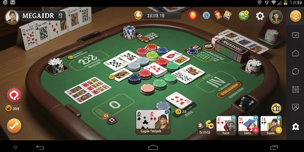 Screenshot utama MEGAIDR menampilkan gameplay seru Gaple.
