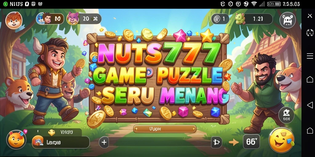 Tampilan gameplay seru NUTS777 dengan berbagai puzzle untuk diselesaikan.