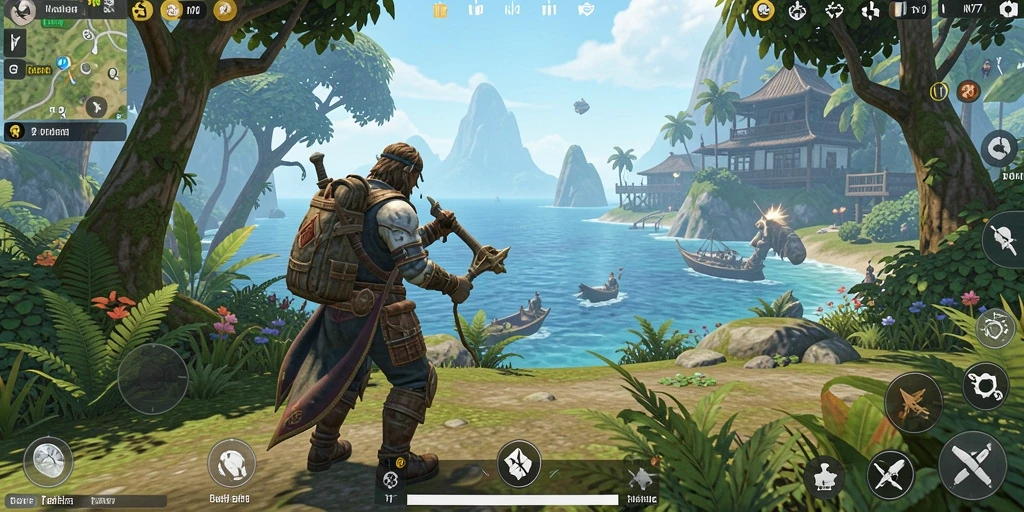 Tampilan gameplay NV77 yang menakjubkan dalam dunia terbuka.