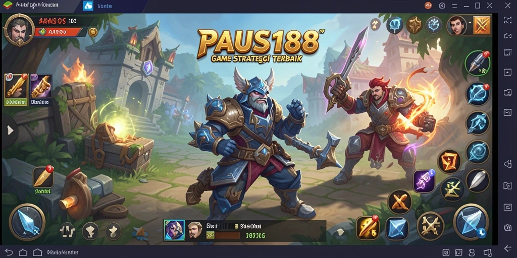 Screenshot utama PAUS188 menunjukkan serunya pertempuran strategi.