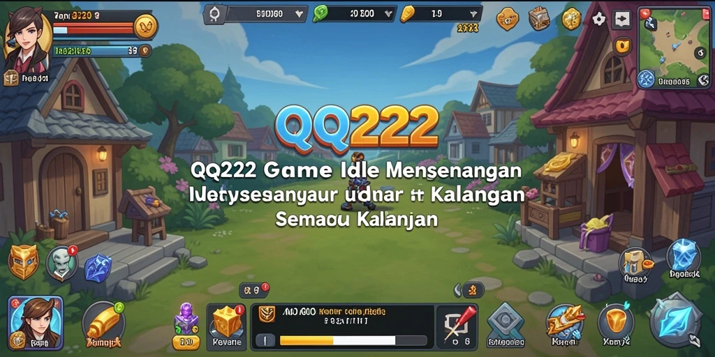 Screenshot gameplay QQ222 yang menampilkan karakter dan sumber daya.