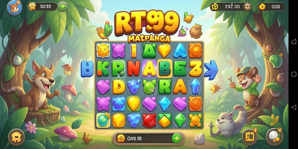 Gameplay seru memadukan batu permata dalam RT99.