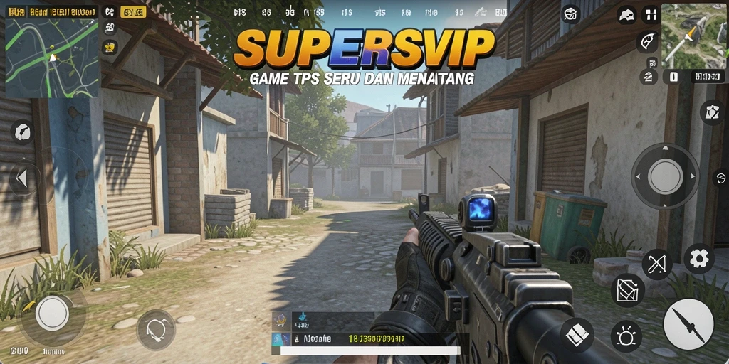 Tampilan gameplay menegangkan dalam SUPERSVIP saat pertempuran berlangsung.