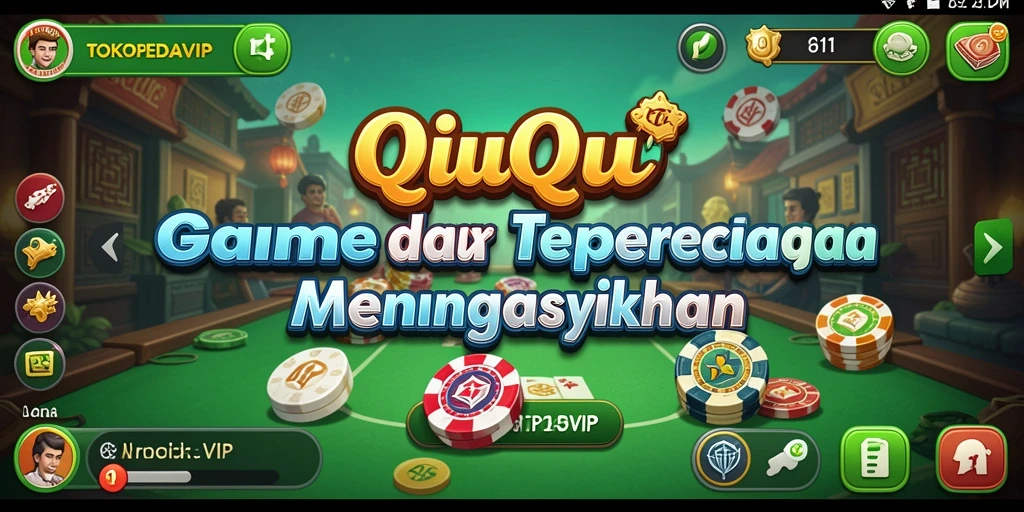 Screenshot gameplay seru dari TOKOPEDIAVIP yang menampilkan aksi QiuQiu.