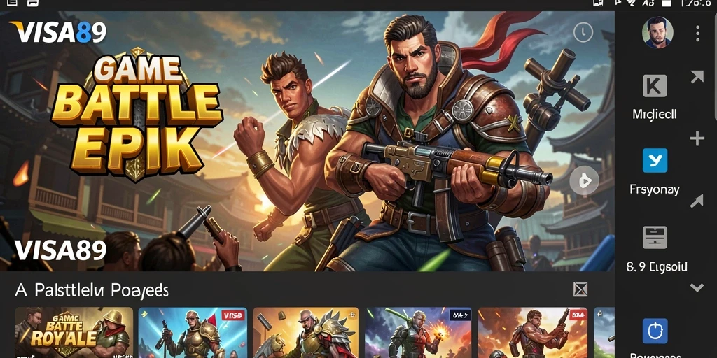Tampilan gameplay seru dalam pertempuran Battle Royale yang mendebarkan.